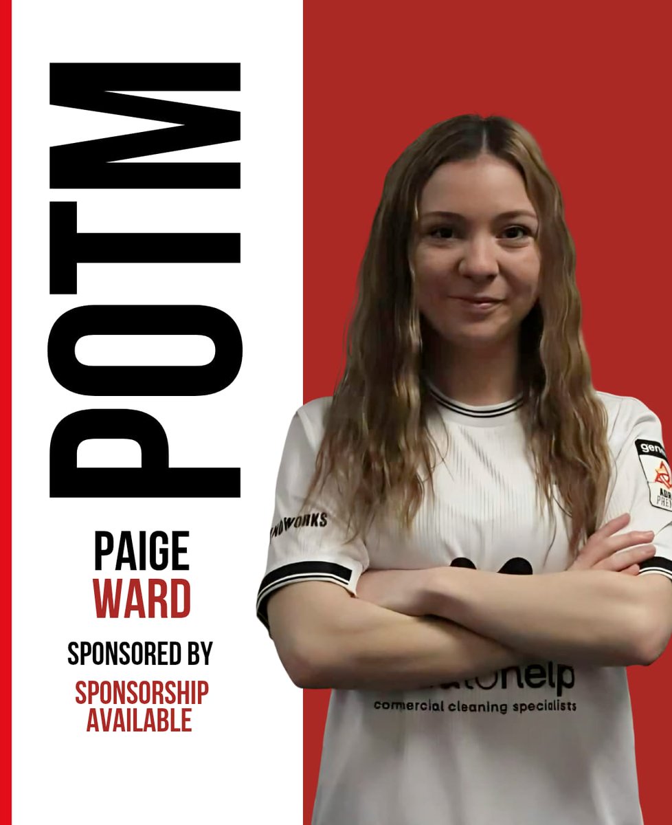 Our Player of The Match vs Barry Town United Women goes to Paige Ward! 

A solid effort throughout the 90 for the CB today! 

Well Done Paige! 👊🐉 

#WeAreUnited #OneClub