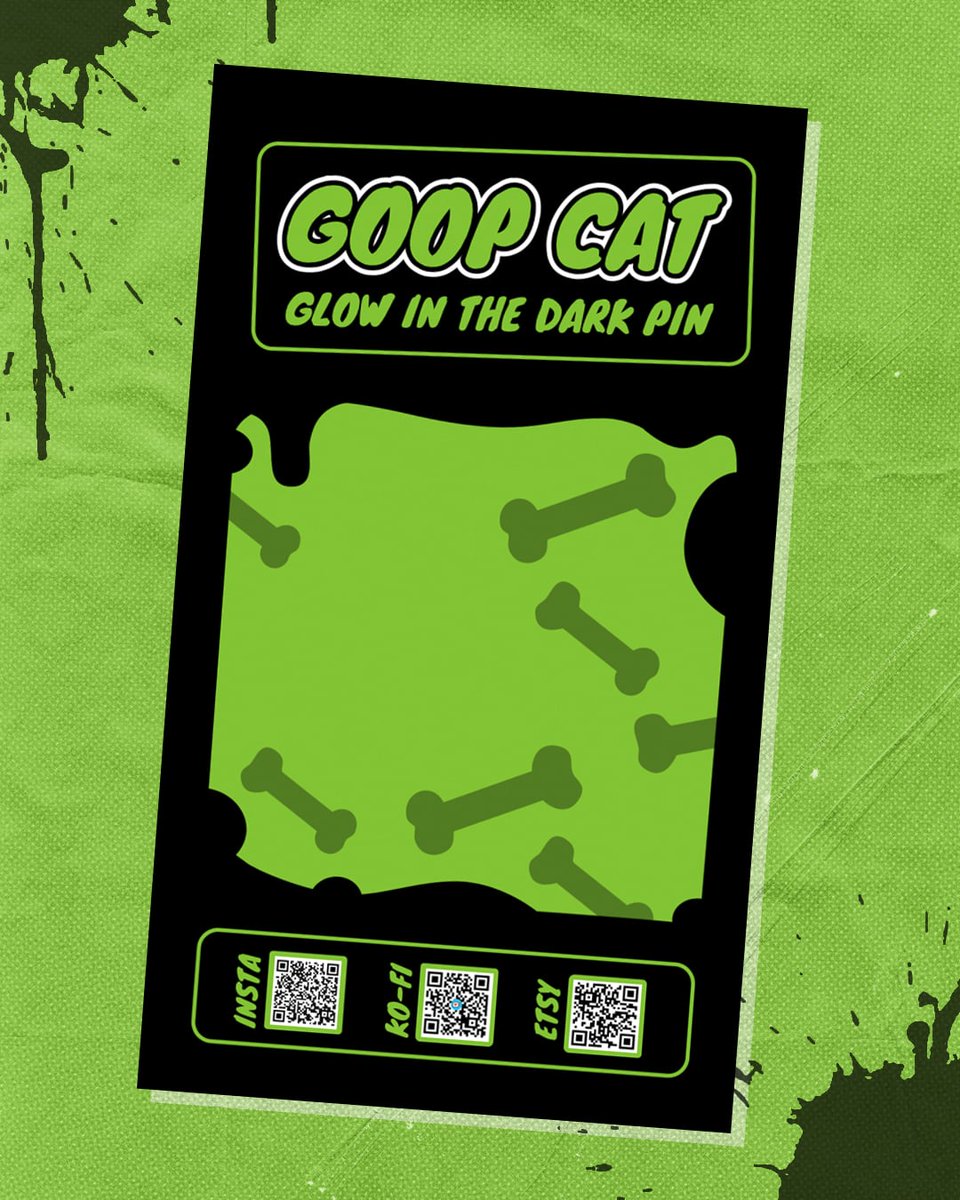 Kodi_Kat's tweet image. Thought I'd show off the backing card to my Goop Cat Pin! First show of the year is right around the corner. Hoping I'll be ready!

#digitalart #creepy #graphicdesign #green #backingcard #goop #design #alt