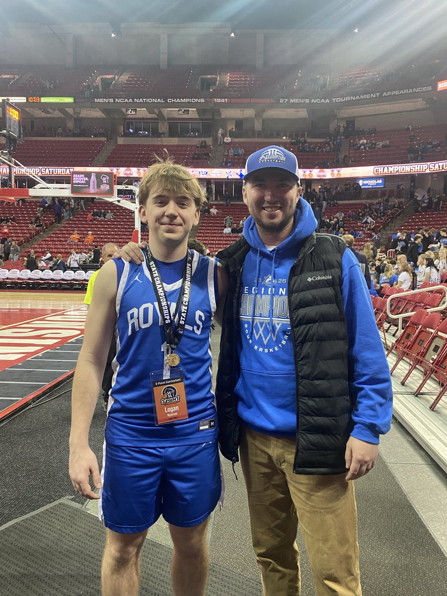 ACS_Boysball's tweet photo. Congratulations to Senior Logan Nystrom on finishing 3rd at state in the 3 point competition! Logan had the highest score of any round with 24 while making 17 in a row at one point. We are all proud of you and all the hard work you’ve put in over the years. Go Royals! https://t.co/gnHpy3Nn3X