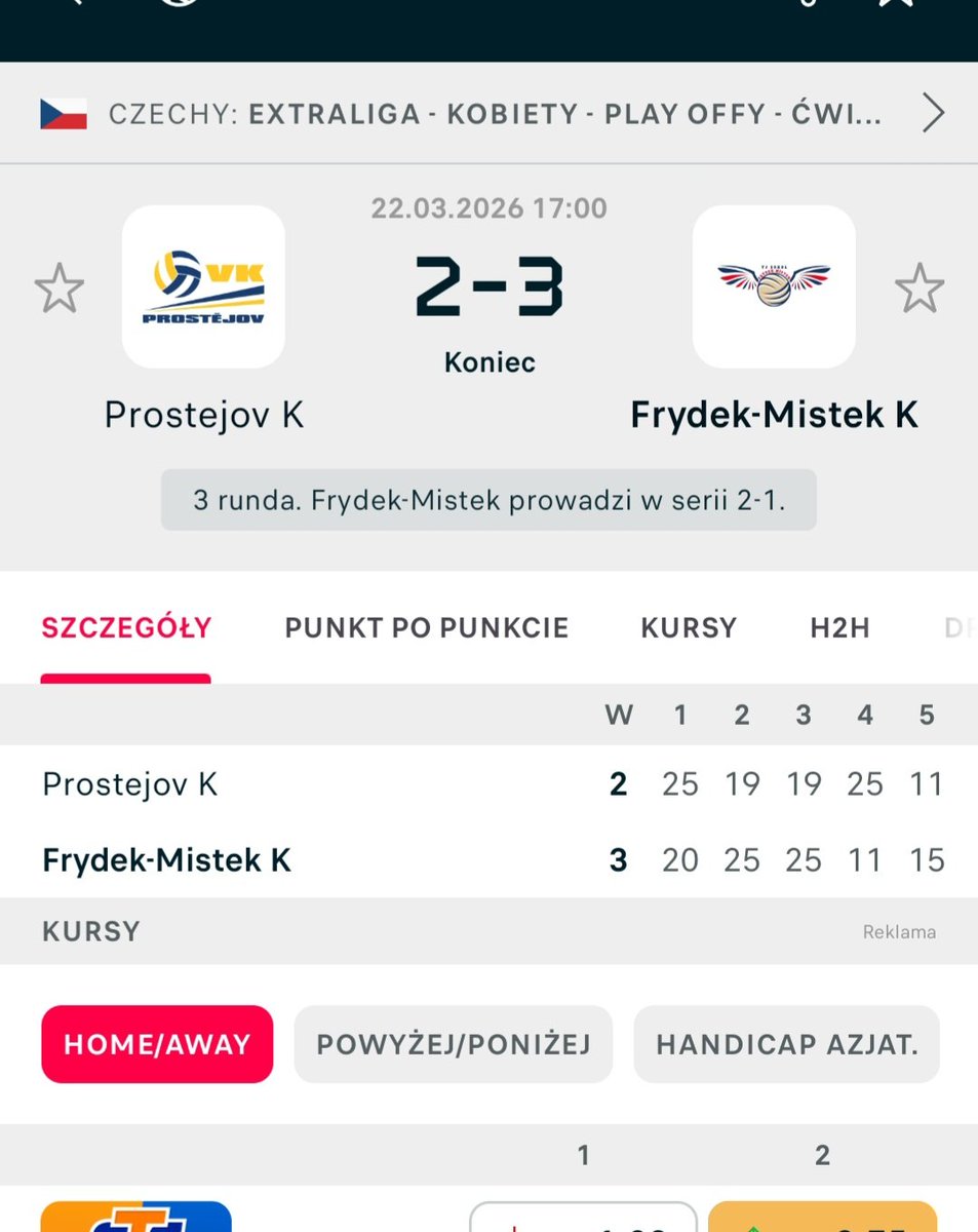 Patrykforza's tweet image. Tie-Break między #VK Prostéjov-#TJSokol Frýdek-Místek (2:3) w #quaterfinal #DatartExtraliga.Prostéjov zaczęły dobrze a później musiały gonić wynik co się udało, i potrzeba było piątego seta by wyłonić zwycięzczynie. TJ Sokol zdobywa wiktorię i jest o krok od Półfinału.
#ČVF