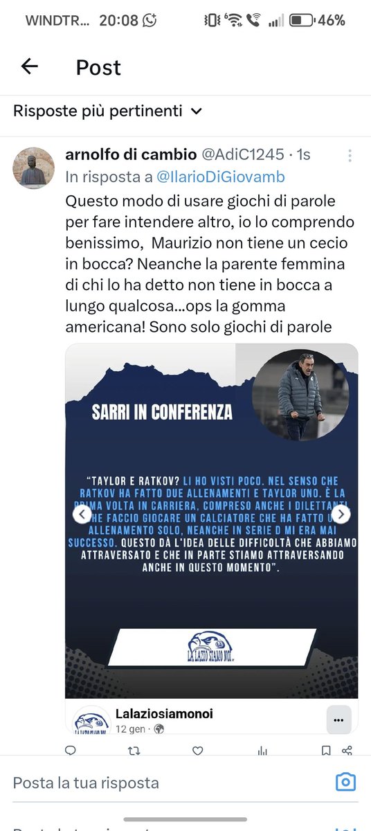 AdiC1245's tweet photo. @AlfredoPedulla dott. Pedulla'  qualcuno pensa di poter invertire l ordine dei fattori cambiando il risultato, un esercizio che puzza di informazione prezzolata. Lei lo sa bene che il tifoso spende i soldi per soddisfare la propria passione ed è diverso da chi fa soldi sulla passione dei tifosi https://t.co/07TPBdoBeU