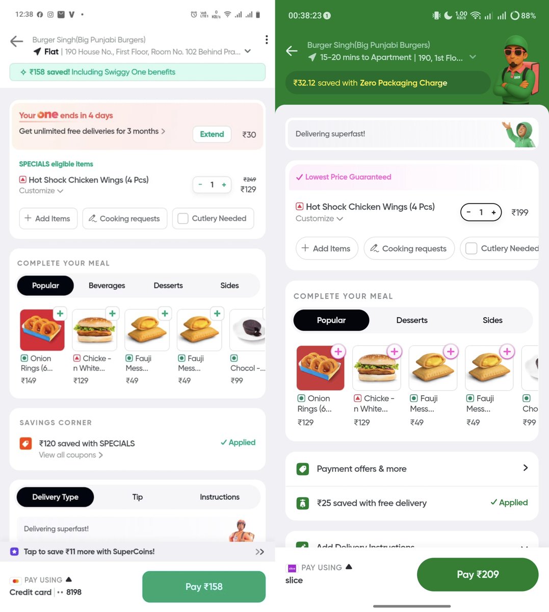 ImSanjoySur's tweet image. Could you please explain @Swiggy why you guys claim that your app #toing always gives the guaranteed lowest price? Since I'm using both apps, the same developer's app, the same restaurant, the same address, and everything, and Swiggy wins the race.
#fraudulent_claims