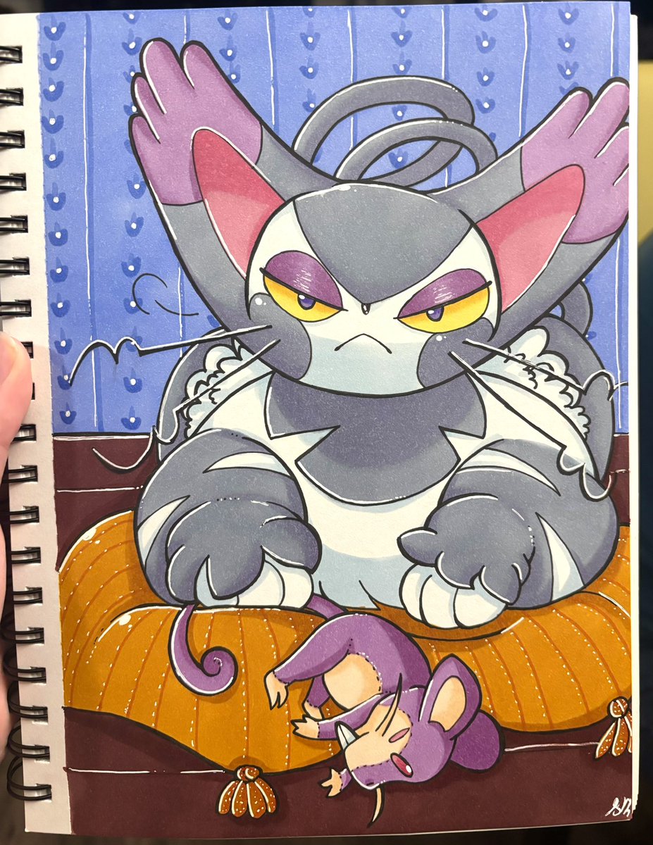 SoupAndSalt's tweet photo. Drawing pokemon with markers. Started with one of my all time favorites Purugly #purugly #pokemon #art #ohuhumarkers #fanart https://t.co/cJ7dHfmMns