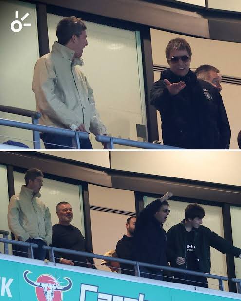 if someone told me 2 years ago that liam and noel would be watching the cup final together i would NOT have believed them