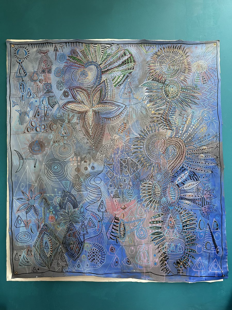 “Icarus”  68in x 64in paint marker on canvas