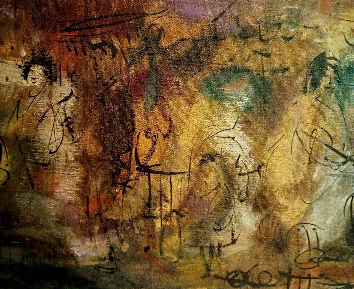 Shimmering &amp; shining, this impressive figurative impressionist example is intriguing &amp; interesting. #Cucaro #AOTC
#artshare #art #SF #Artforum #midcentury #1960s #abstractart #artgallery #SFMOMA #artistcommunity #artistcornerTS #ArtistOnX