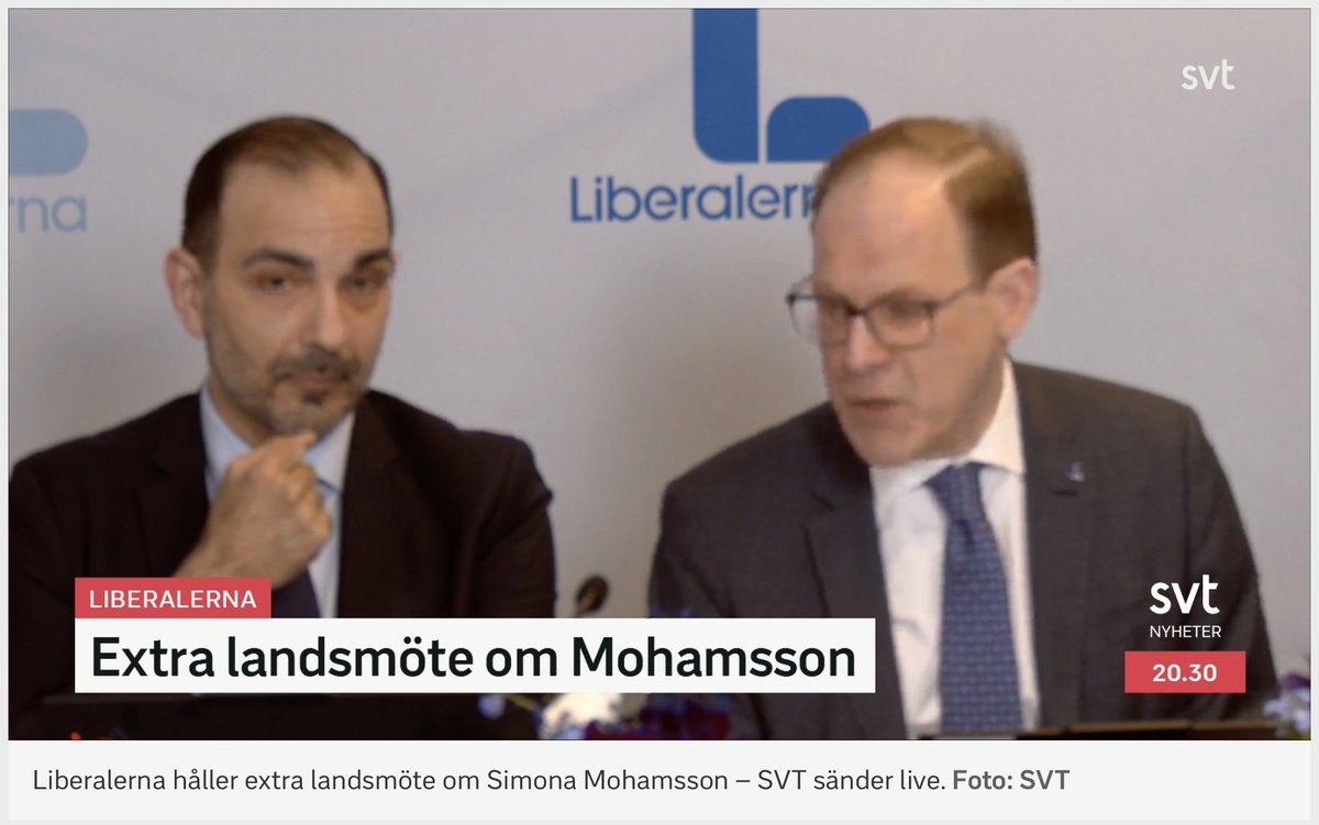 MEDTempest's tweet photo. Liberalernas landsmöte är en pajasartad uppvisning av inkompetens. Direktsändningen är rent av mardrömslik. L sparkar på den som redan ligger, nämligen sig själv. https://t.co/ZK6YollpIM