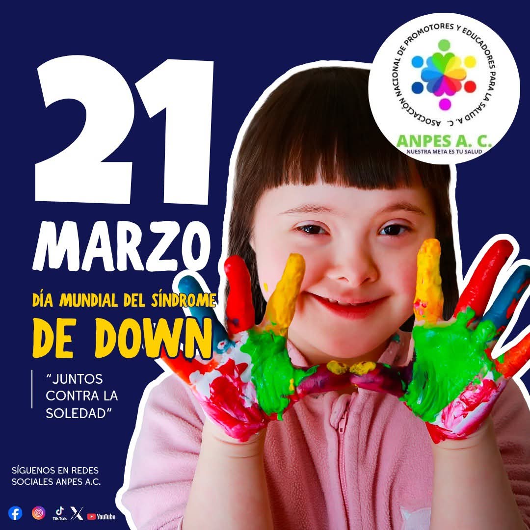ANPES_A_C's tweet photo. Día Mundial del Síndrome de Down de 2026, "Juntos contra la soledad", 

🟠El síndrome de Down se produce cuando una persona tiene una copia parcial (o completa) adicional del cromosoma 21

#ANPESAC 
#DíaMundialDelSíndromeDeDown 
#Trísomia21   #LotsOfSocks https://t.co/fdaaKtDjLs