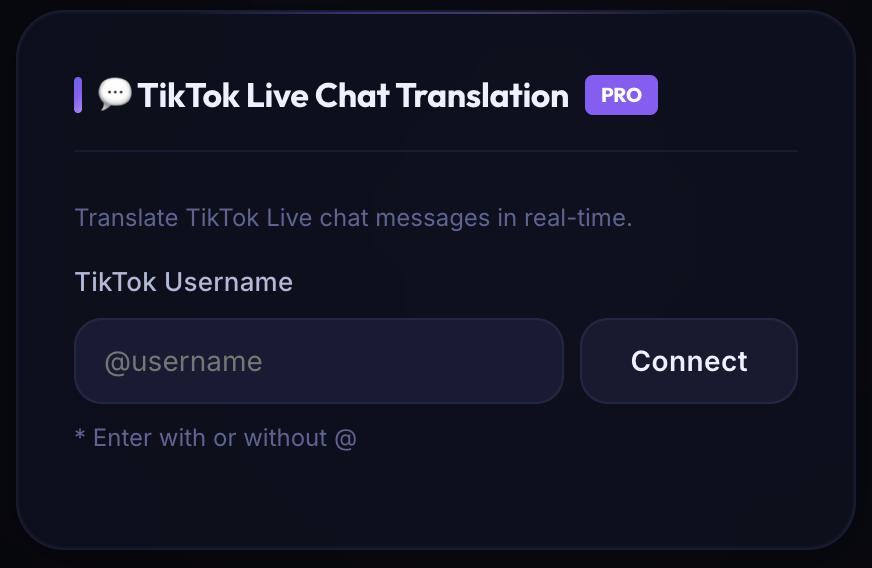 voxo_live's tweet photo. New feature just dropped on VOXO Live 🎉

TikTok Live chat translation — 
see what your international viewers are saying
in your own language, in real time 👀

No more guessing what they typed.

👉 https://t.co/akRimuDBag

#TikTokLive #Streaming #Twitch #OBS #streamtips https://t.co/5FVUMTDjMc