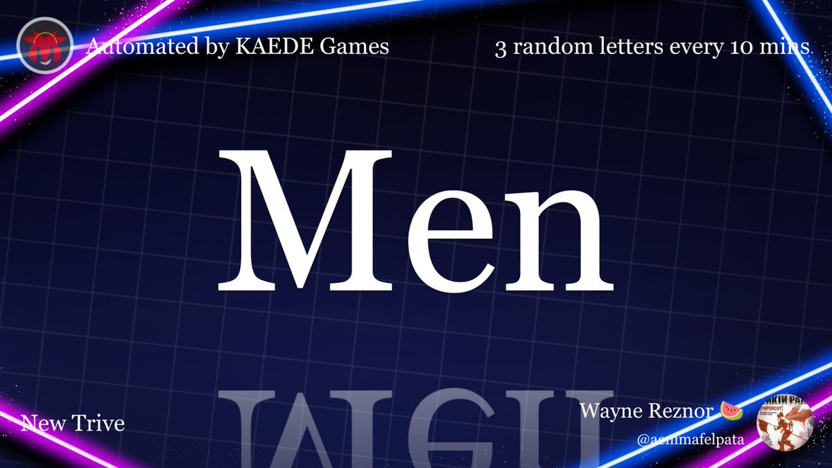 3 random letters every 10 mins tweet media