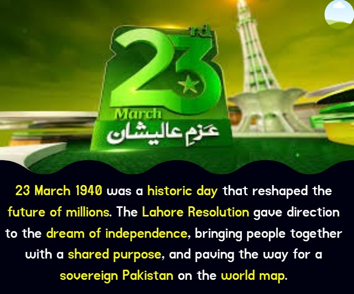 TalibBaloch99's tweet photo. 23 March 1940 was a historic day that reshaped the future of millions. The Lahore Resolution gave direction to the dream of independence, bringing people together with a shared purpose, and paving the way for a sovereign Pakistan on the world map.
#23March
#PakistanDay
#QuaidAzam https://t.co/zCLZZiBX8y
