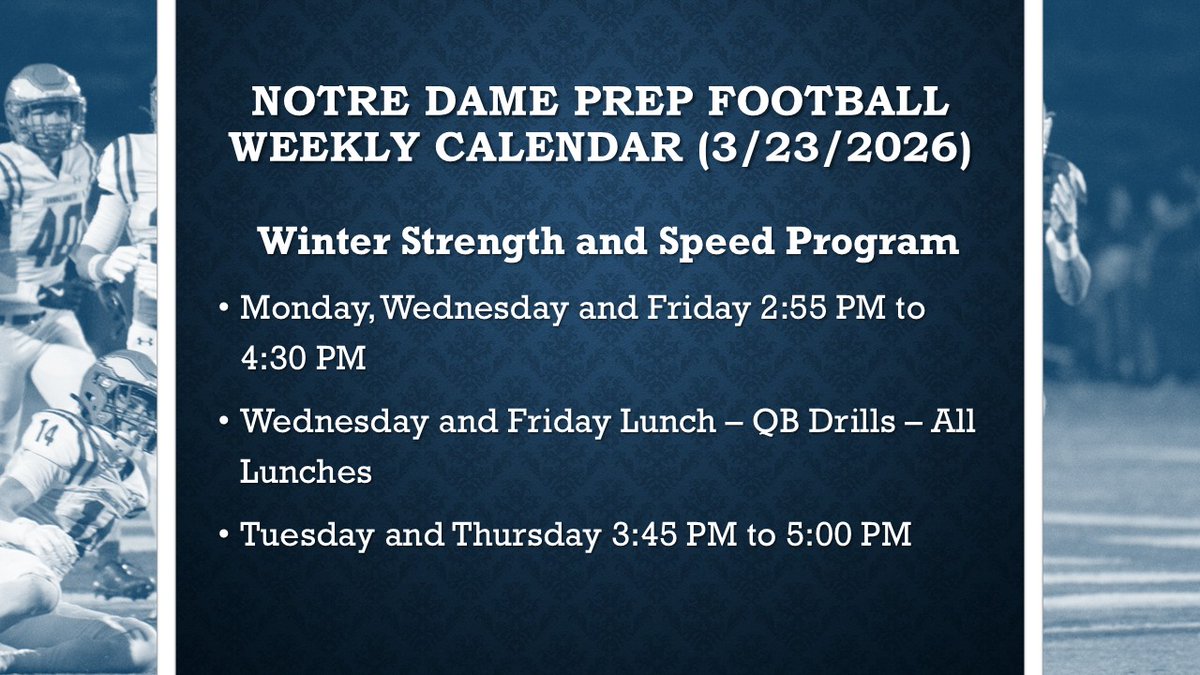 Notre Dame Prep Football tweet media