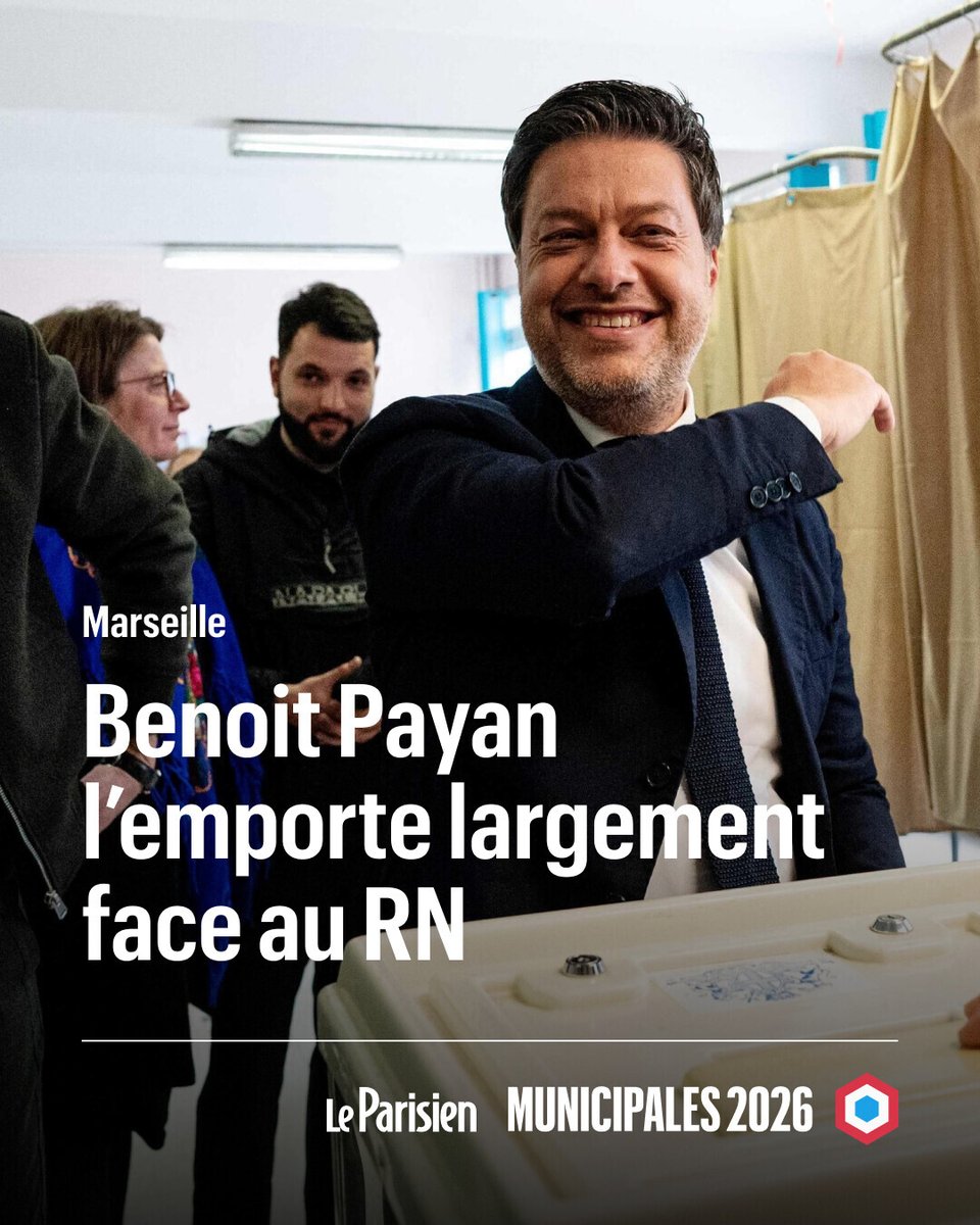 le_Parisien's tweet photo. 🔴 Benoit Payan élu à Marseille face à Franck Allisio

Selon les premières estimations, le maire sortant Benoit Payan l'emporte largement face au RN Franck Allisio

Suivez notre direct ➡️ https://t.co/8a3Rh92Ydf https://t.co/KaPBGh09nf