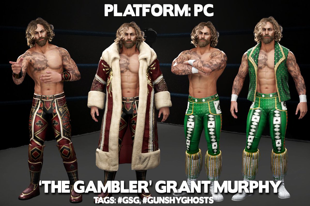 gunshyghostss's tweet image. 'The Gambler' Grant Murphy is now available for download #WWE2K26 #WWE #CAW #GSG #GUNSHYGHOSTS