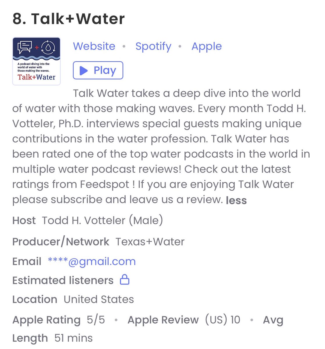 Talk+Water Podcast 🌊 tweet media