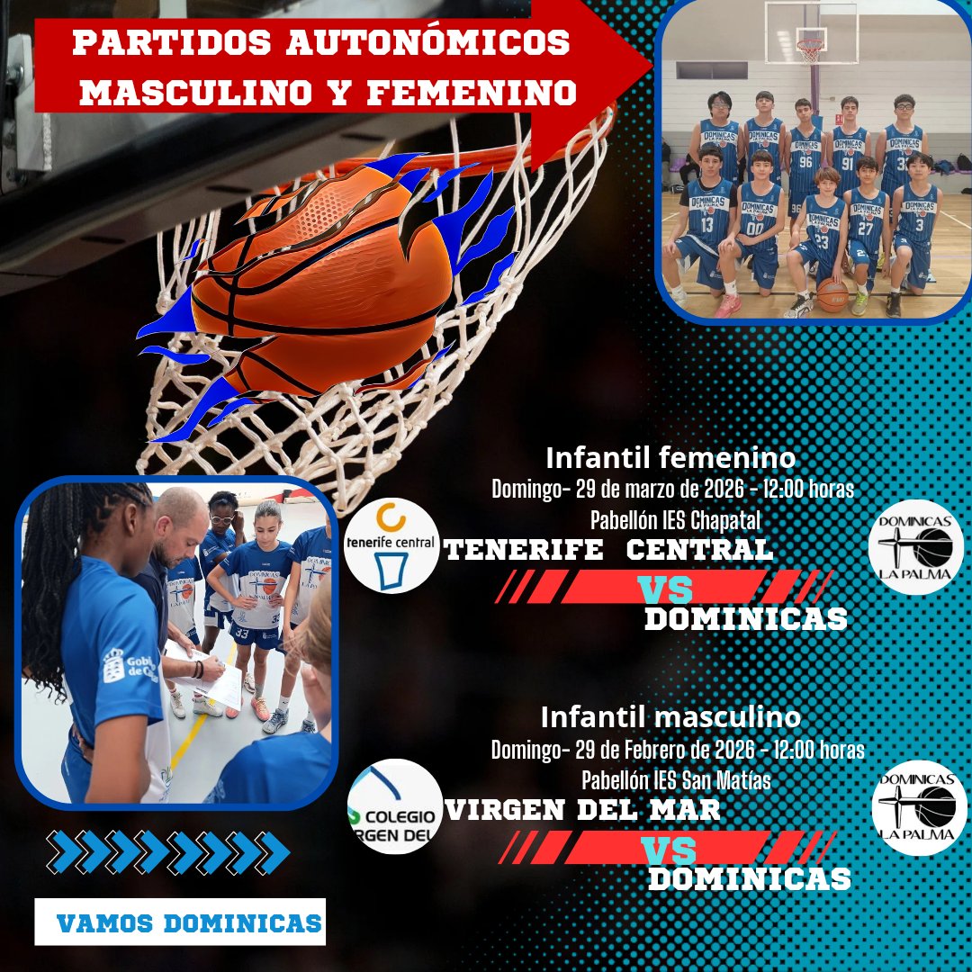 DominicasPalma's tweet photo. Partidos de la semana del 23 de marzo al 29. VAMOS DOMINICAS ‼️👍🏻👏🏻💪🏻🏀 https://t.co/rMj2yc0zIj