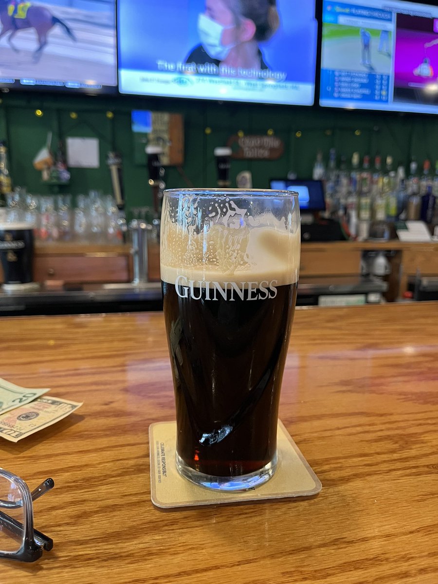Splitting the G at the City Line Cafe after 4 sips. 😉 <a href="/GuinnessIreland/">Guinness Ireland</a>