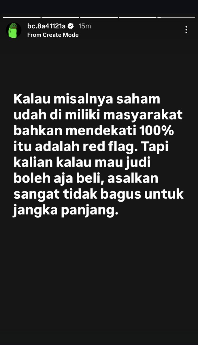IkoRahmatillahi's tweet photo. Ilmu dari Yudo Sadewa tentang free float https://t.co/W9Lx70EWj1