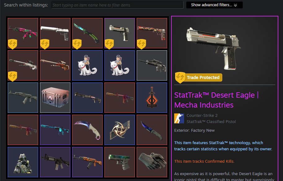 ⭐️GIVEAWAY⭐️
To celebrate end of ESEA Season🎉
I will pick 3 winners!
🔁Like, follow, repost and tag friends for good luck!🔁
1-StatTrak™ Desert Eagle | Mecha Industries Factory New with a nice sticker craft 
2- M4A1-S | Black Lotus Factory New 
3- Sticker Slab | Team Spirit
