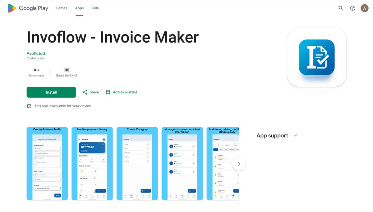 ayoflutdd's tweet photo. Invoflow is LIVE on Play Store!

Create and send professional invoices in seconds. Simple. Fast. Reliable.

Download now and take control of your business ✨

https://t.co/Vr07wEX8NU

#Invoflow #NewApp #Productivity #Flutter https://t.co/2wGLAJ5I9E