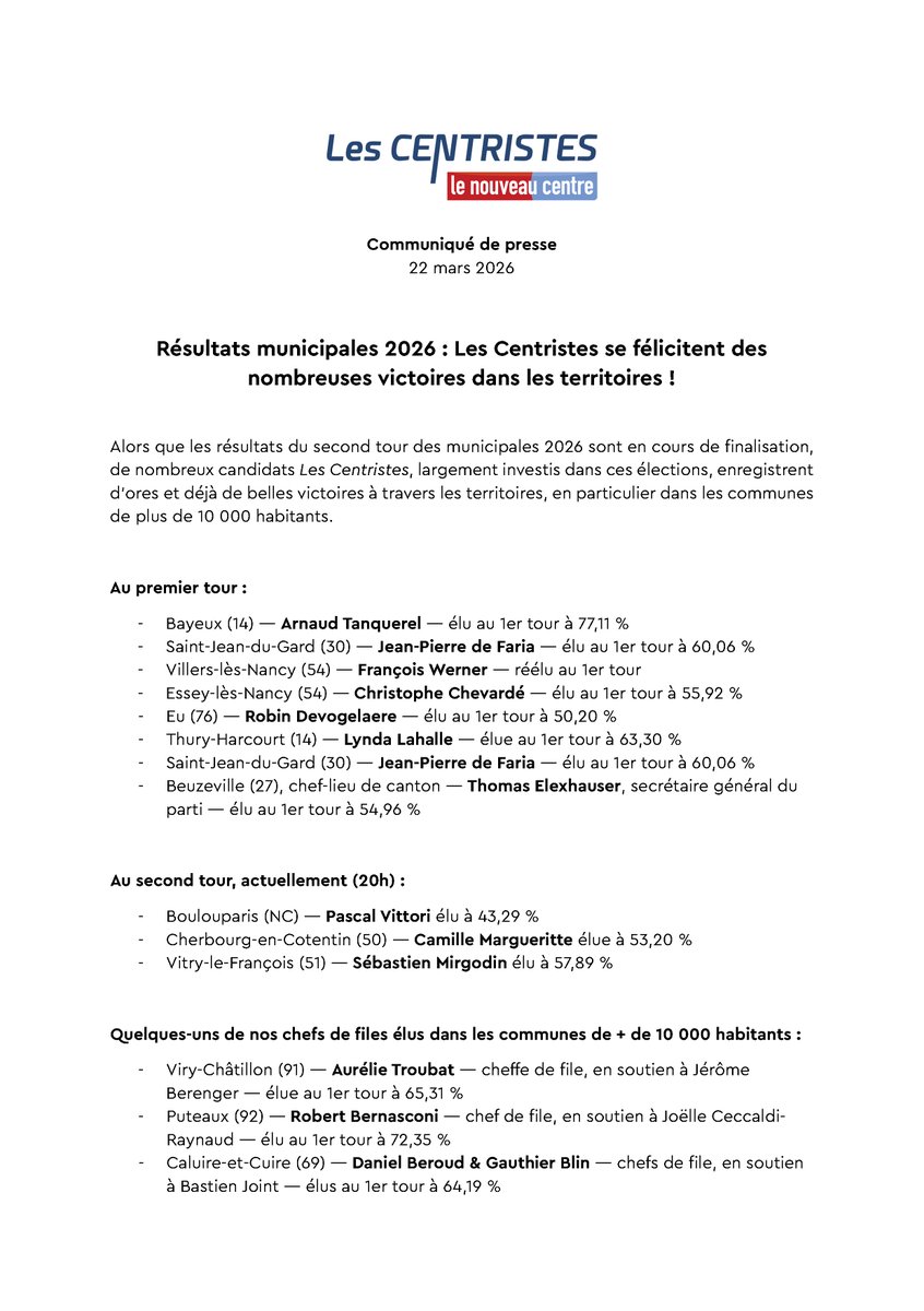 Les Centristes tweet media