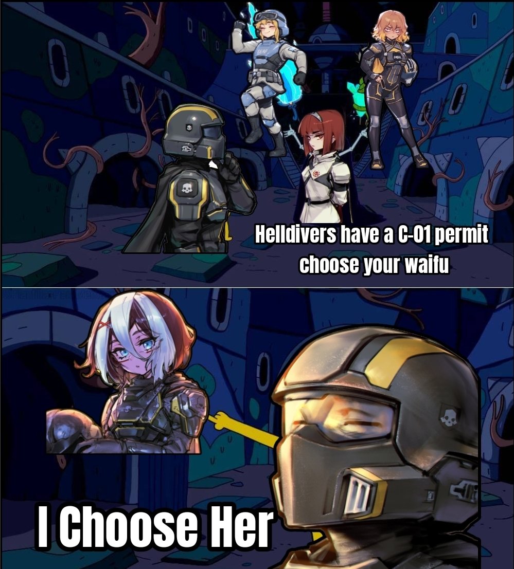 Alyonskaya_'s tweet photo. #Helldivers2 #Meme
#TruthEnfocer
#Eagle1
#SeafChan
#PT_CROWHelldiver https://t.co/wRrTZGEwag