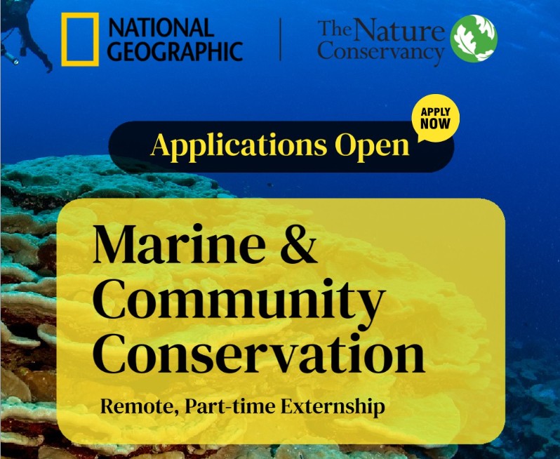 opportunitiesfy's tweet image. 🌊💰 Paid Remote Marine Conservation Externship 2026 (Global) with the National Geographic Society &amp;amp; The Nature Conservancy—8 weeks, stipend, no experience needed 👉 wp.me/p23f03-g2f

#Internships #Externships #ClimateAction