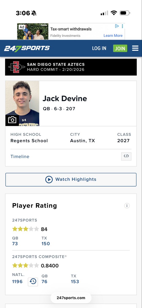 @AGTG Blessed to be ranked a 3 star by <a href="/247Sports/">247Sports</a>! <a href="/TheHC_CoachLew/">🔴 Sean Lewis ⚫️</a> <a href="/CoachMattyJ/">Matty J 🏹</a> <a href="/SDSU_CalebDavis/">Caleb Davis</a> <a href="/QBHitList/">QBHitList.com</a> <a href="/DevineGospel/">Devine Sports Gospel</a> <a href="/sdut/">The San Diego Union-Tribune</a>