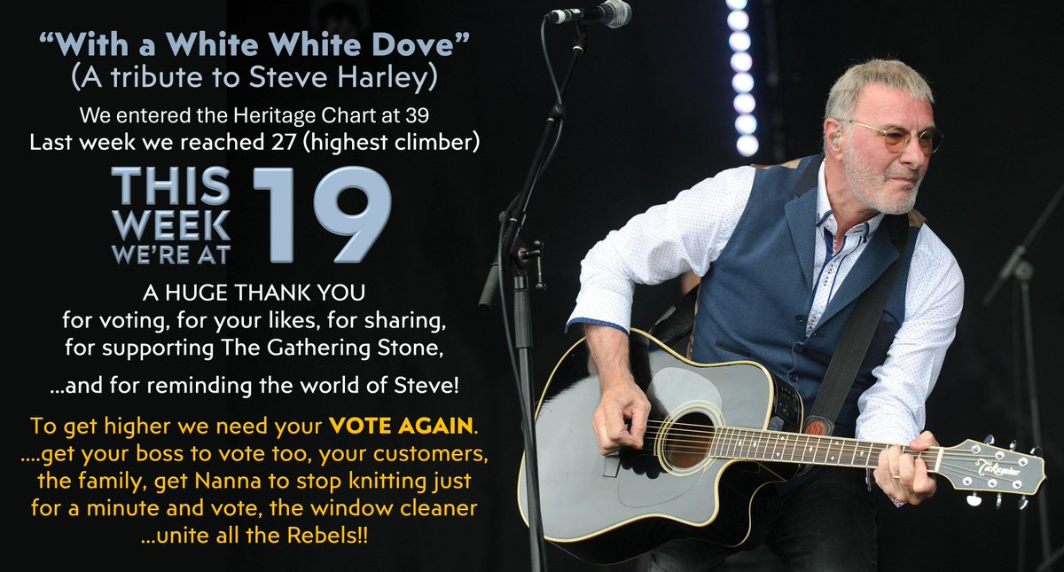 thegathstone's tweet image. If you're a Steve Harley &amp;amp; Cockney Rebel fan, or just like great music....PLEASE vote for us on the Heritage Chart website. thank you x
heritagechart.co.uk
#MusicWave #dundee @tayfm @BBCScotland @BBCScotNine @thecourieruk @EdinburghZoo