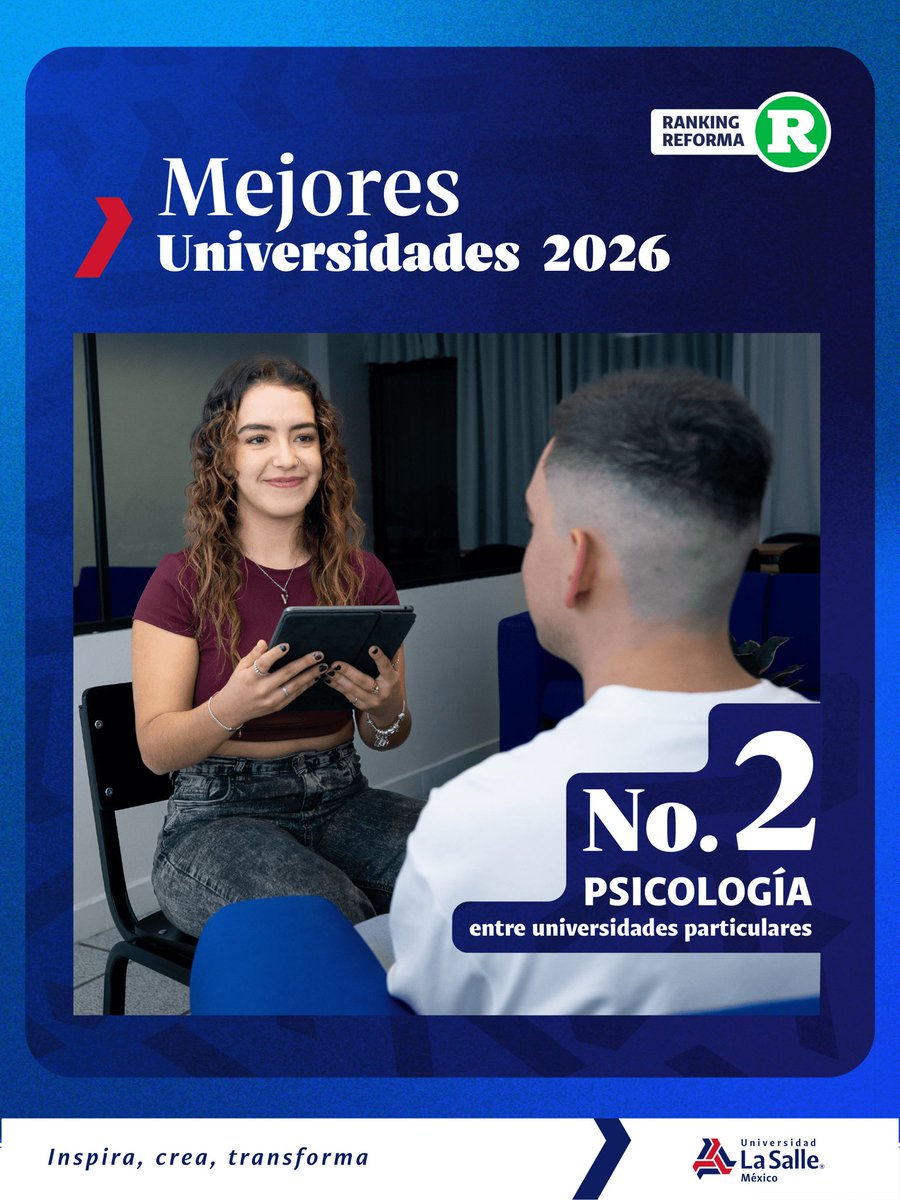 Así destacan nuestras licenciaturas en el ranking 2026 de Reforma 🏅
Resultados que reflejan excelencia, compromiso y formación.

Desliza y descubre en qué posiciones se encuentran 👉

#LaSalle #Ranking2026 #ProfesionalesConValor #InspiraCreaTransforma