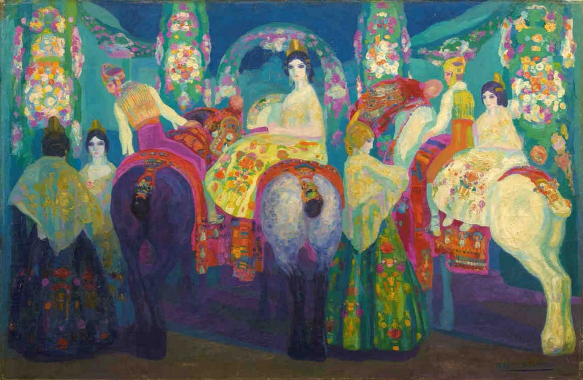 Obsession_of_ae's tweet photo. "Feria de Valencia" by Hermenegildo Anglada Camarasa (1907) #painting #art https://t.co/Qoj9bQdRNF