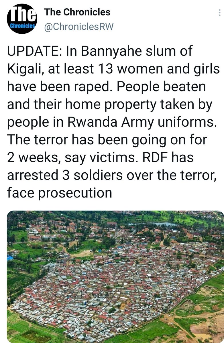 JamesRugara's tweet photo. @66ai8 @TheoMpoze Some projects were realized. Raping women in kigali, invading drc, killing, massacring  Rwandan hutu refugees, raping congolese women and looting mineral resources. But railway, Volkswagen, and ugesera airpot? No sir! https://t.co/sXVbDjVRqz