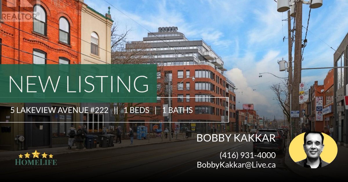 bobby_kakkar's tweet photo. 📍 New Listing 📍 Take a look at this fantastic new property that just hit the market located at 5 Lakeview Avenue #222 in Toronto (trinity-bellwoods). Reach out here or at (416) 931-4000 for more information

Bobby kakkar, Broker ... https://t.co/Ta53rMj3LI https://t.co/7R4u6ycXXo
