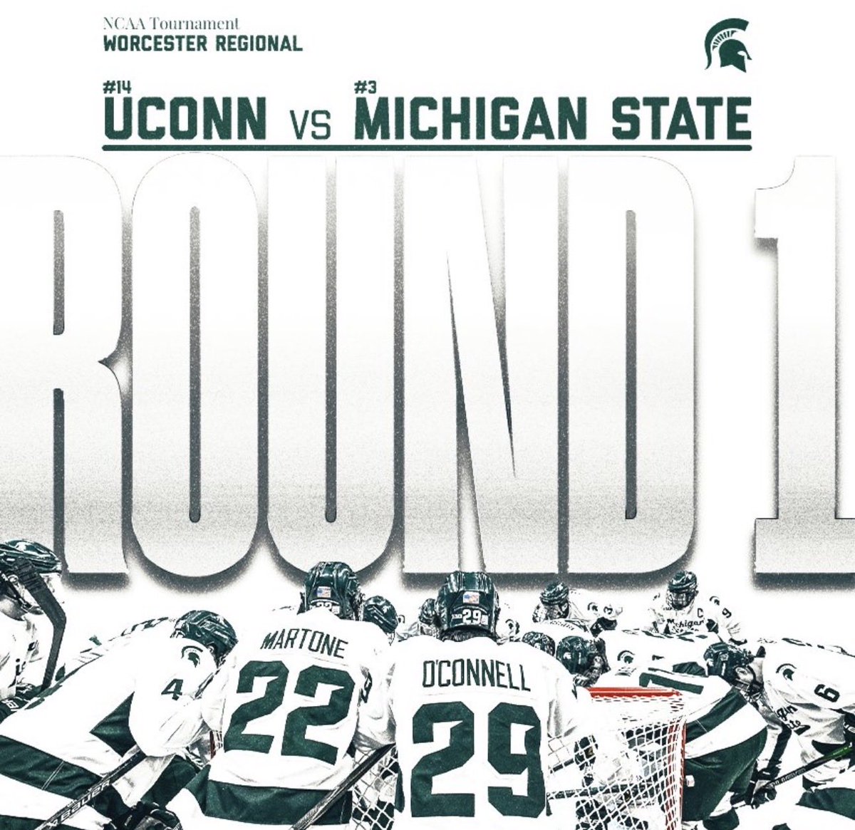 Michigan State is the No. 1 seed in the Worcester, Massachusetts. 

They take on No. 4 seed UConn on Thursday at 1:30 pm. EST