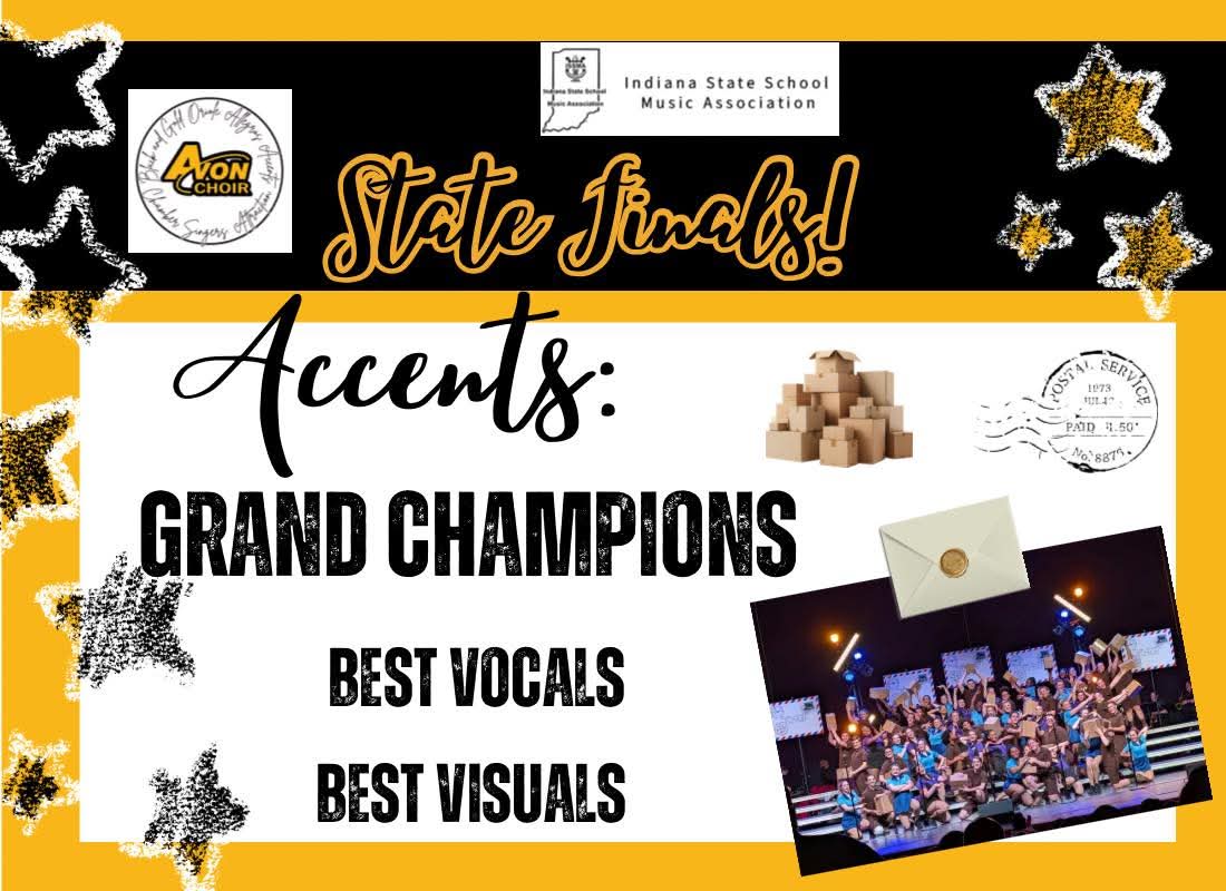 AvonHSChoirs's tweet photo. Congrats, Accents! Two years in a row! @AvonHSPrincipal @AvonSupt @AldayCarrie1 @MattHines10 @OrioleTweets @AHS_Orioles https://t.co/D2pUmD9KSO