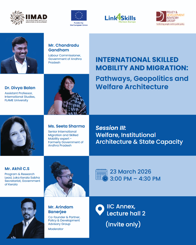 DivyaBalan14's tweet photo. Delighted to be part of the policy dialogue on "International Skilled Mobility &amp; Migration" at IIC today.

Speaking in Session III alongside an excellent panel. 

Grateful for the invitation, and congratulations to @pdag_india &amp; @iimad_in for convening this important dialogue. https://t.co/nFkzpiSfjm
