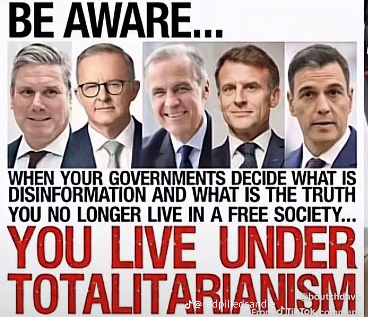 When our government decide what is disinformation and what is the truth, we no longer live in a free society...We are now living under totalitarianism.