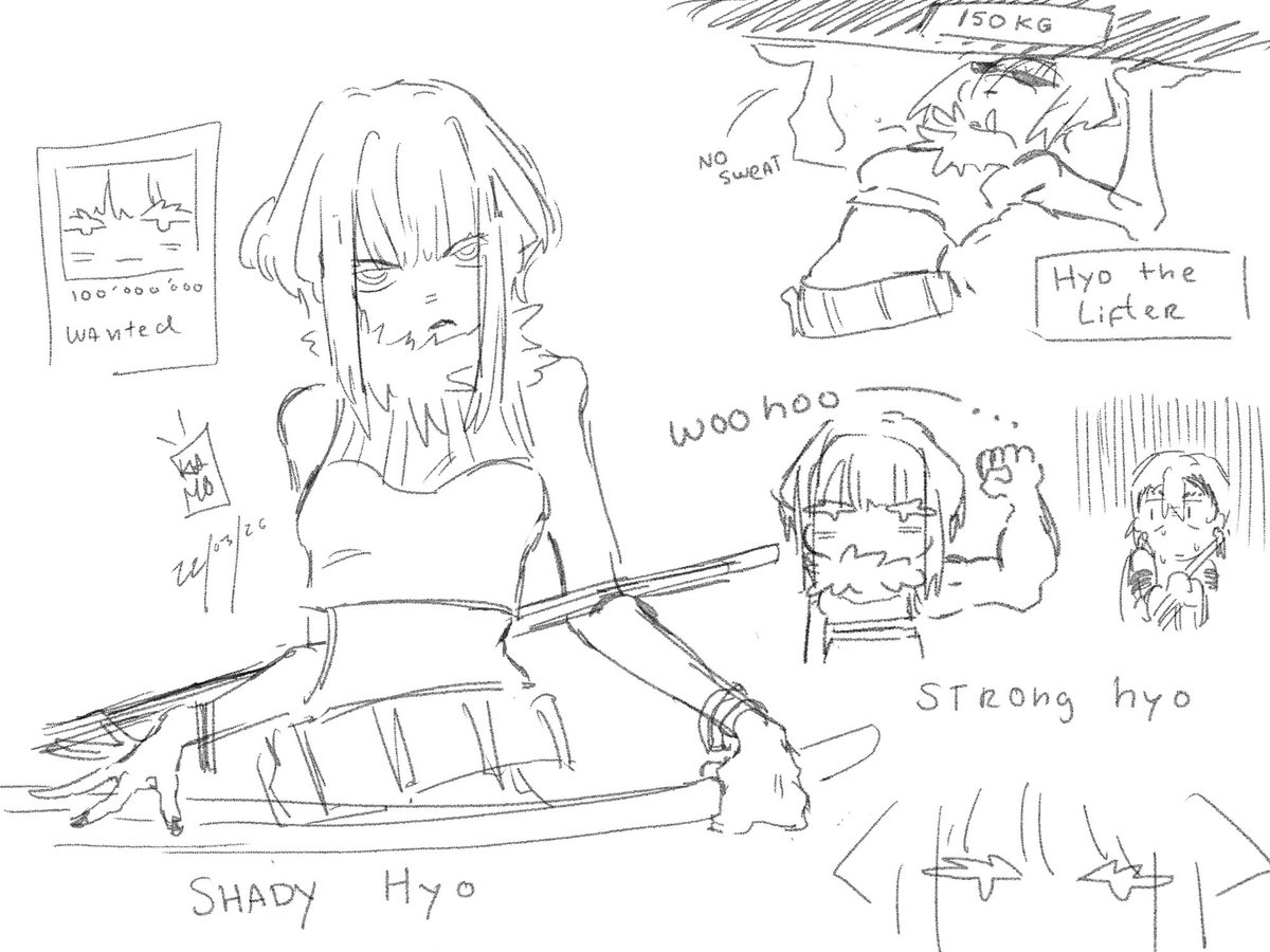 Im fighting insane art block thats lowkey changing my art style but i felt like drawing hyo for the first time so… #gachiakuta