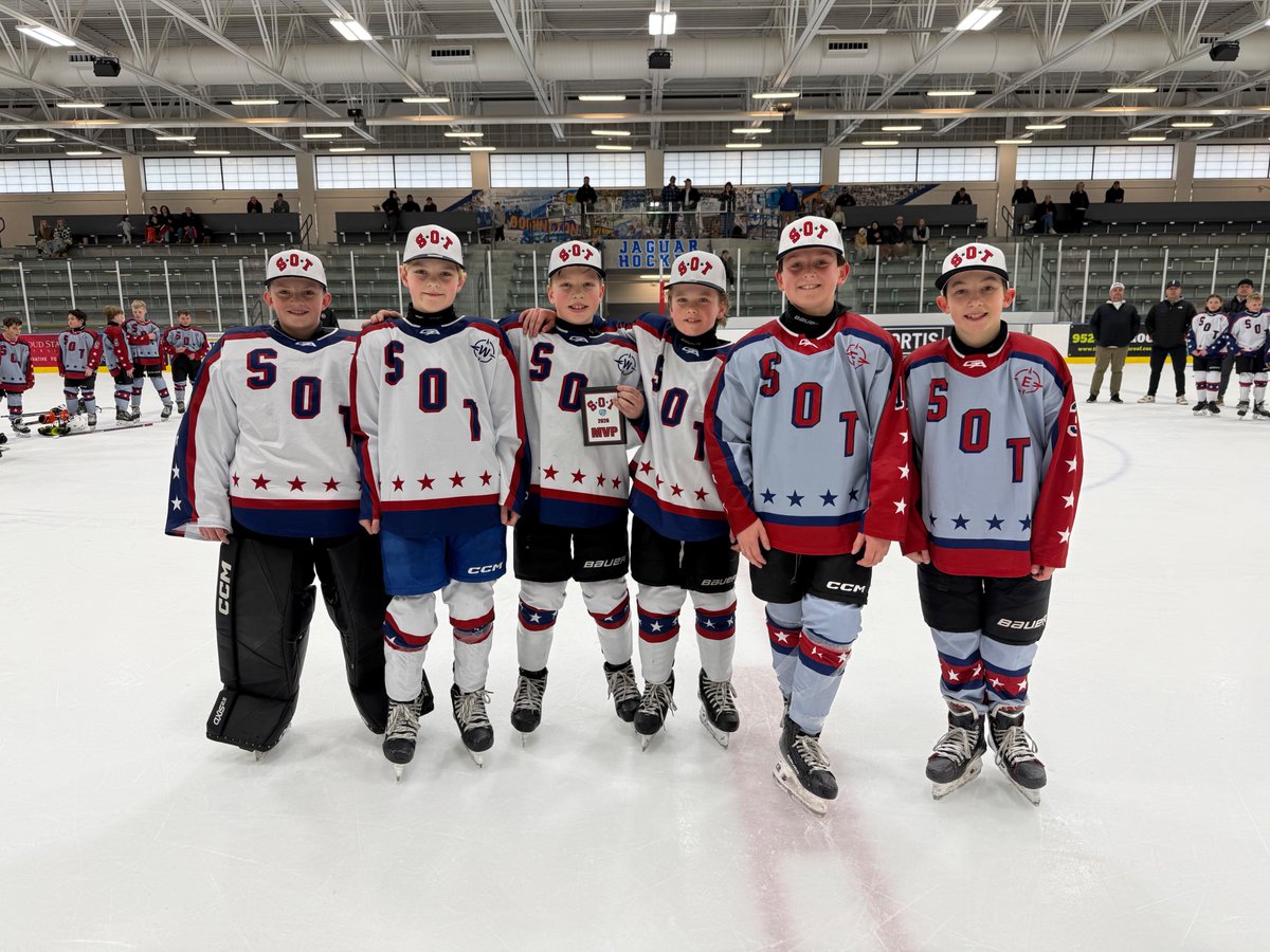 YouthHockeyHub's tweet photo. Stars of Tomorrow
2015 Boys All-Tournament Team
G - Dalton Kuntz (West)
D - Grant Belde (East)
D - Vincent Johnson (West)
F - Paxton Jans (West)
F - Maverick White (East)
F - Griffin O'Leary (West)
Most Valuable Player - Griffin O'Leary (West)
#starsoftomorrow https://t.co/Jr5UqFzjeh