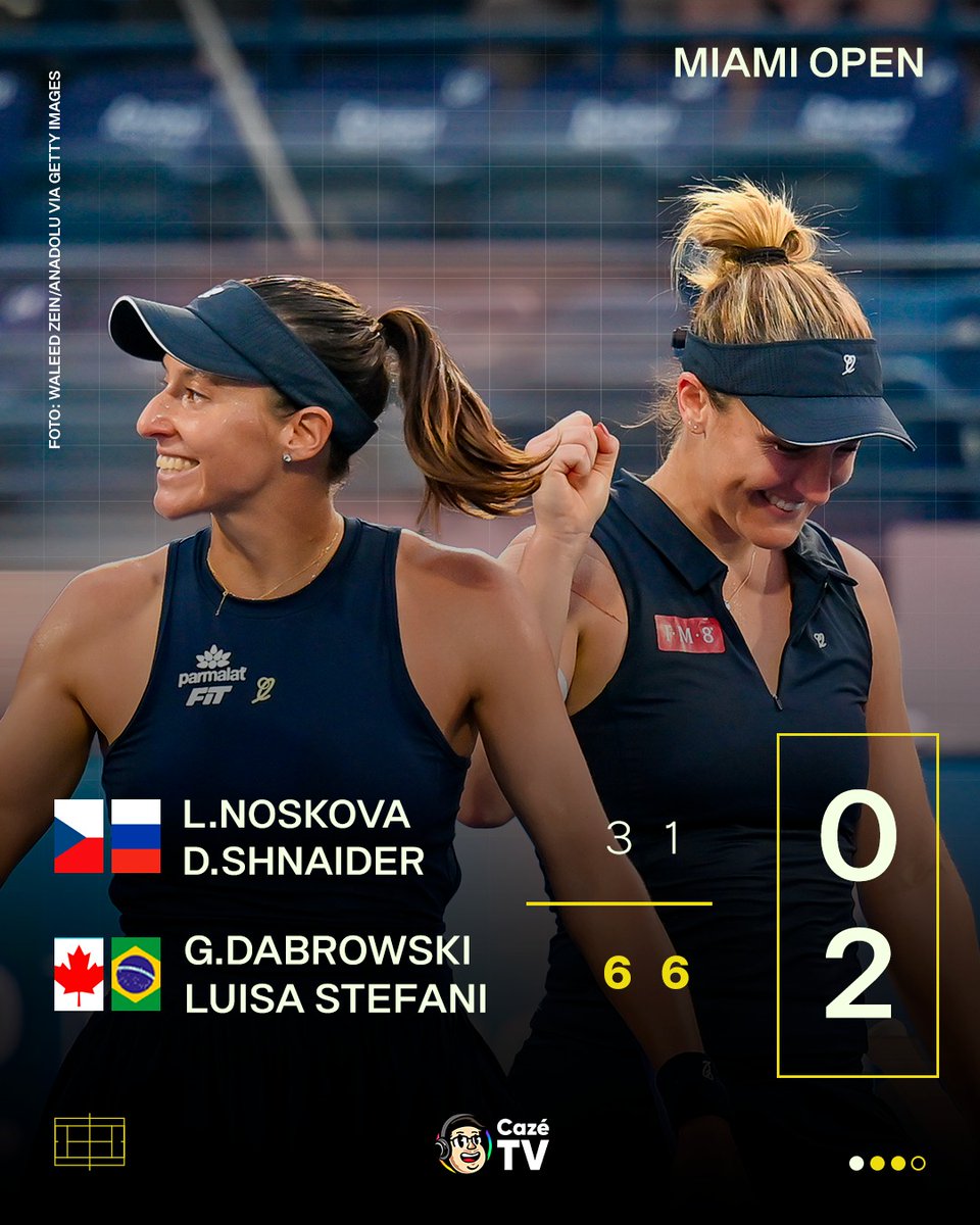 MAIS UMA VITÓRIA E VAGA CARIMBADA NAS OITAVAS! 🇧🇷💪

Luisa Stefani e Gabby Dabrowski seguem vencendo na temporada! PRA CIMAAAAA!!!! 🎾

#Tênis #MiamiOpen #TênisNaCazéTV