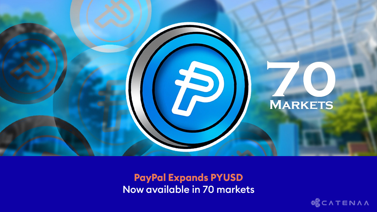 Catenaacom's tweet image. PayPal is expanding its PYUSD stablecoin to 70 markets as it pushes deeper into digital payments and cross border transfers. Users can now move digital dollars with faster settlement and lower fees.
catenaa.com/markets/crypto…
#CryptoNews #PYUSD #PayPal #Stablecoins