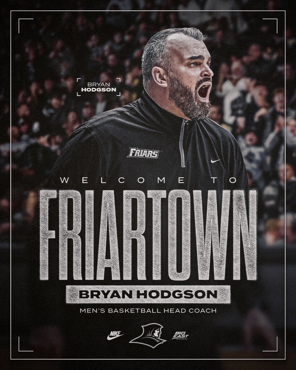 JaredsCorner7's tweet photo. ICYMI: Providence did a terrific hire earlier today with Bryan Hodgson. Definitely can take the Friars back to the big dance. https://t.co/o4JDhy4F41