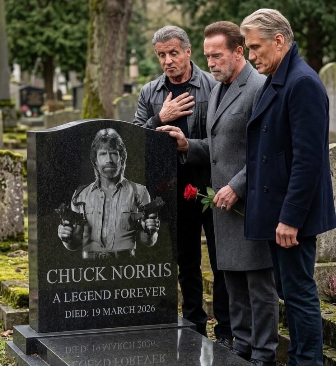 drygha1's tweet photo. When legends say goodbye to a fallen legend. #ripChuck https://t.co/W9cZMq7Up2
