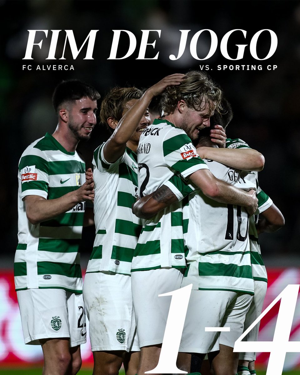 SportingCPTR's tweet photo. 🦁 MS | Alverca 1-4 Sporting

Milli ara öncesi rakibimize karşı deplasmanda galibiyet alıyoruz https://t.co/lxdEEIEM3j