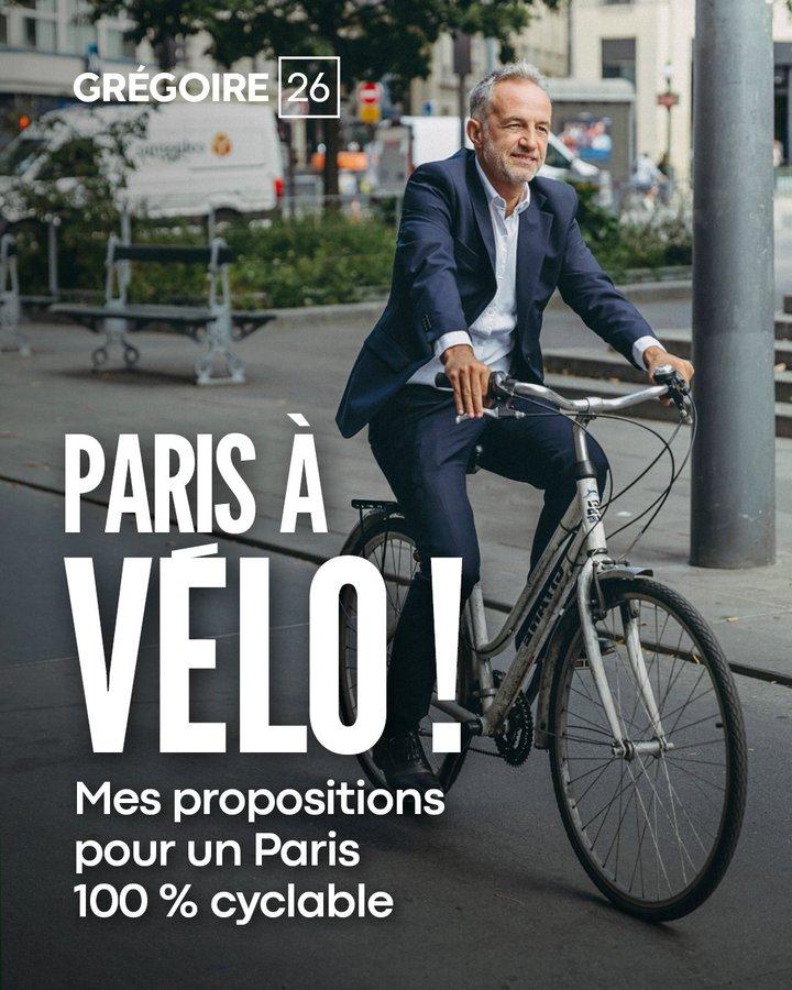 Y aquí tenemos al nuevo alcalde de París, Emmanuel Gregoire <a href="/egregoire/">Emmanuel Grégoire</a>, haciendo gala de sus intenciones: París en bici, más propuestas para un París 100% ciclable.
Así se lucha por la movilidad realmente sostenible.
<a href="/Tatianagaudes/">Tatiana Gaudes</a> <a href="/ChuecaNatalia/">Natalia Chueca</a>