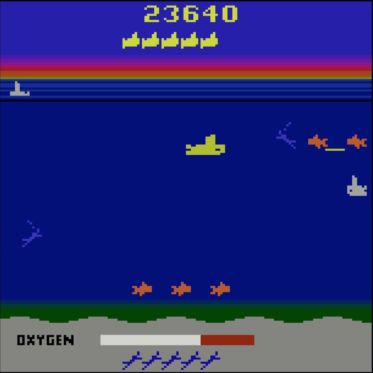 TheRetroSlayer's tweet image. Diving deep into an absolute classic! 🌊 Seaquest for the Atari 2600 was a thrilling underwater adventure. Piloting that submarine, rescuing divers 🤿, and blasting enemy subs and sharks 🦈 required serious skill. And always remember to surface for oxygen! 

#Seaquest #Atari2600