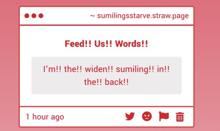 Starving!! Sumilings!! tweet media