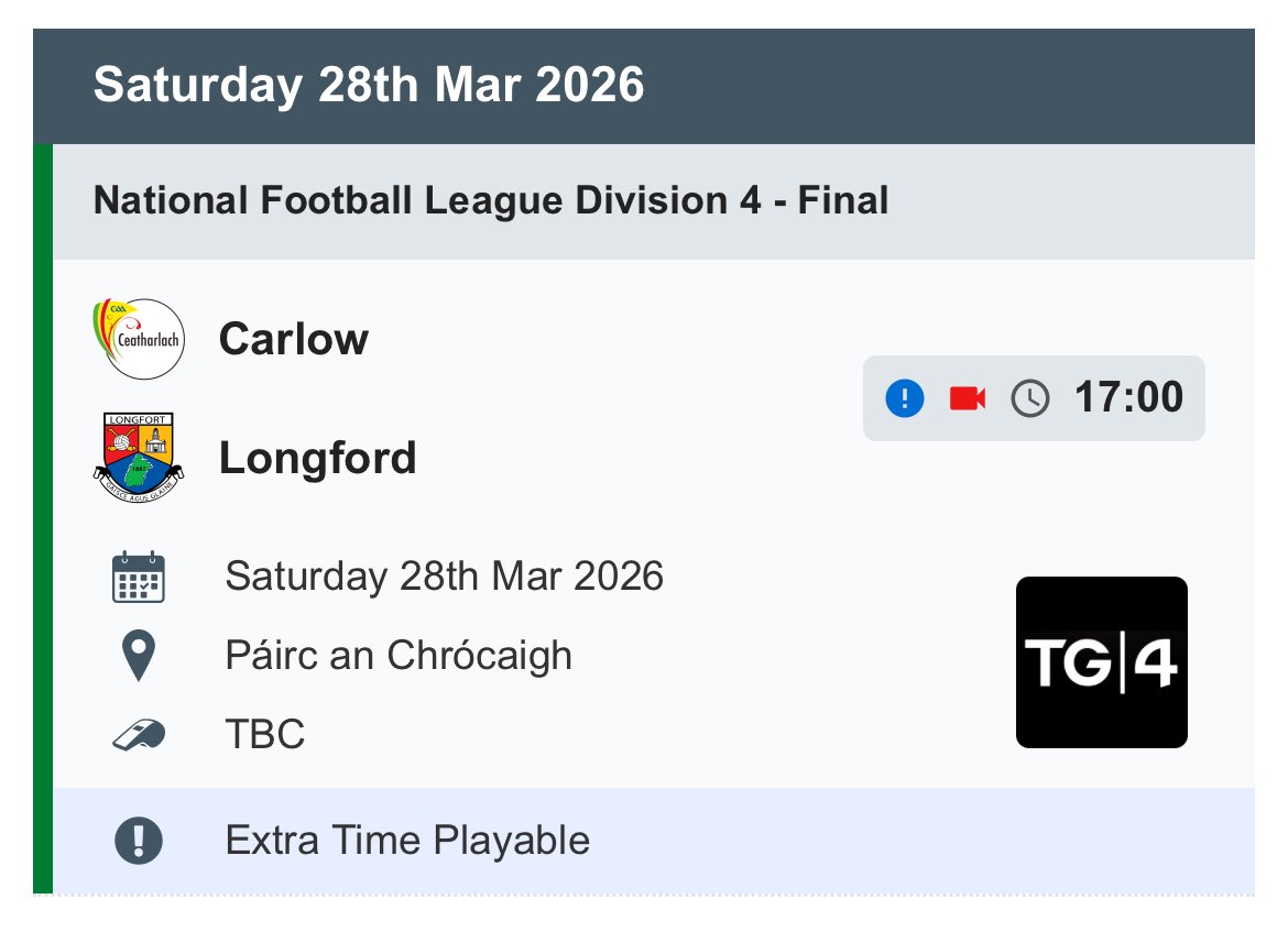 Longford Gaelic Stats tweet media
