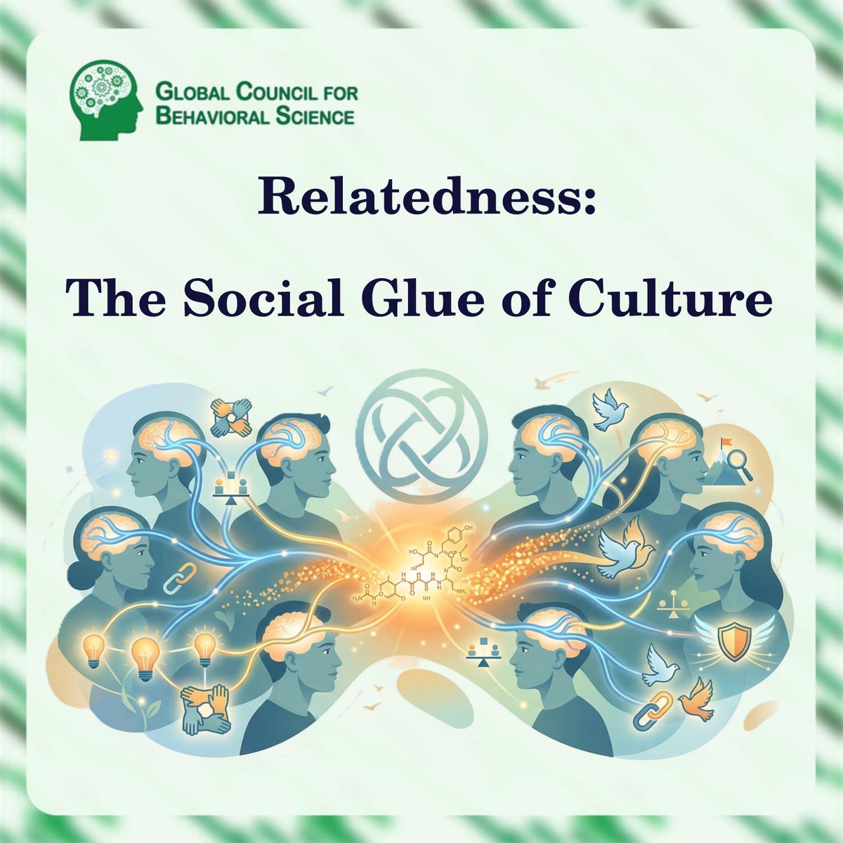 GcbsSocials's tweet image. Relatedness: The Social Glue of Culture.

We are biologically wired for connection. In the "Architecture of Culture," Relatedness serves as the social glue that holds individual "Minds" together toward a common goal.

#SocialCapital #OrganizationalBehavior #GCBS #Neuroscience