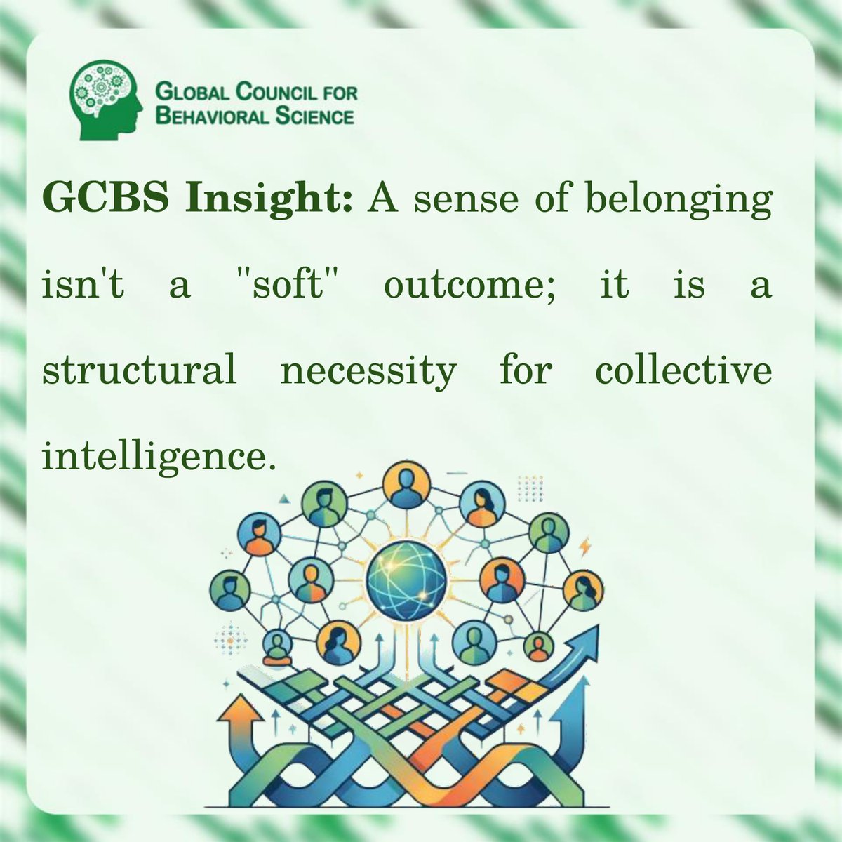 GcbsSocials's tweet image. Relatedness: The Social Glue of Culture.

We are biologically wired for connection. In the "Architecture of Culture," Relatedness serves as the social glue that holds individual "Minds" together toward a common goal.

#SocialCapital #OrganizationalBehavior #GCBS #Neuroscience